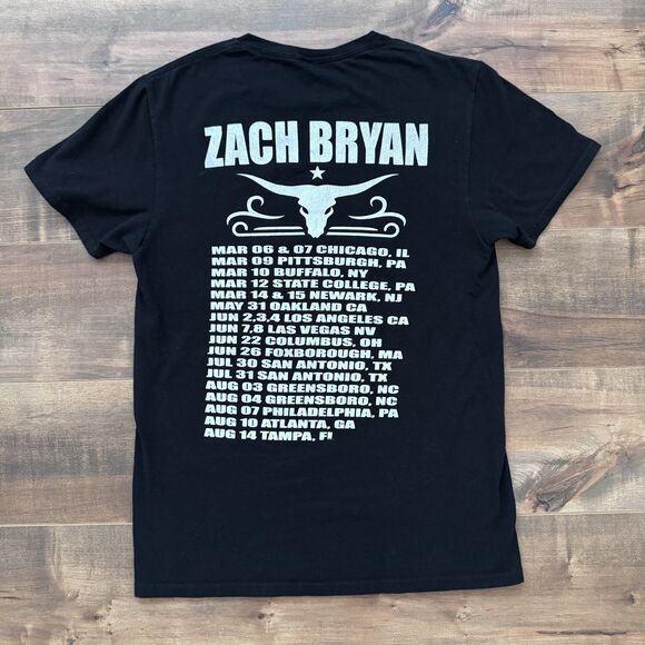 Zach Bryan 2024 Quittin Time Tour T-shirt Unisex Sz S? Jack Daniels Double Sided - Picture 2 of 6